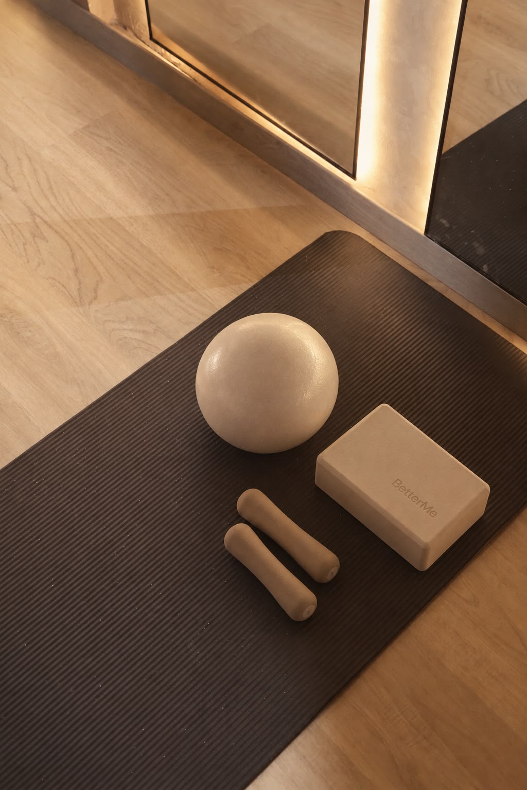 Accesorios de clase Barre Power sobre el tapete